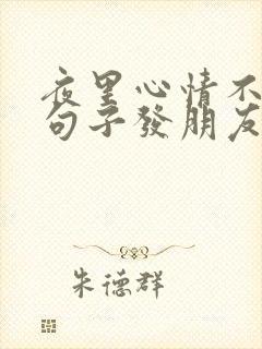 夜里心情不好的句子发朋友圈