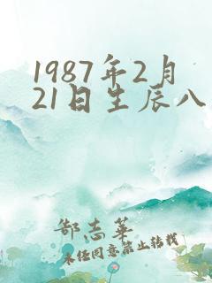 1987年2月21日生辰八字