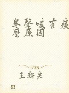 半声咳有痰是什么原因