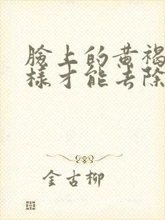 脸上的黄褐斑怎样才能去除