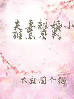 夫妻离婚小孩归谁怎么判