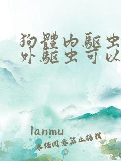 狗体内驱虫和体外驱虫可以一起吗