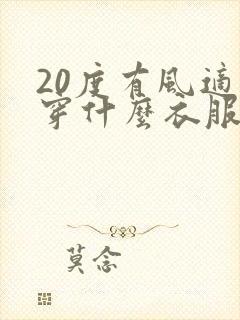 20度有风适合穿什么衣服出门