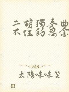 二胡独奏曲《挡不住的思念》