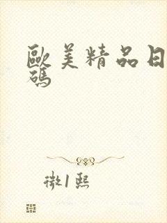 欧美精品日韩有码