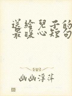 送给儿子的生日最暖心短句