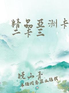 精品亚洲卡一卡二卡三