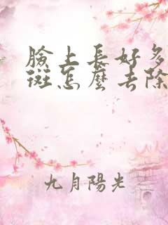 脸上长好多黄褐斑怎么去除