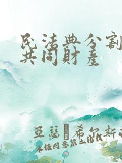 民法典分割夫妻共同财产