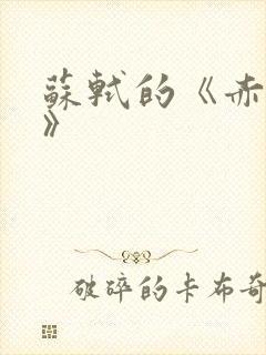 苏轼的《赤壁赋》