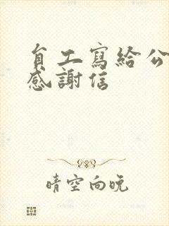 员工写给公司的感谢信