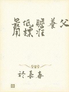 最低赡养父母费用标准