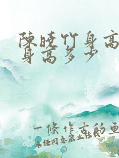 陈晓竹身高真实身高多少