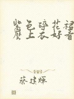 紫色碎花裙配什么上衣好看