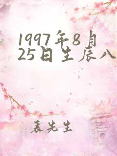 1997年8月25日生辰八字