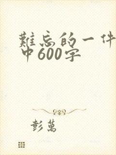 难忘的一件事初中600字