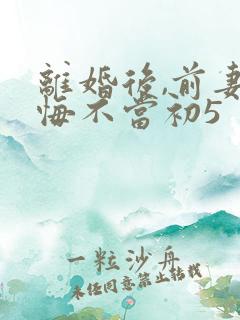 离婚后,前妻她悔不当初5