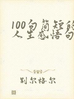 100句简短的人生感悟句子