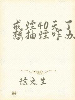 戒烟40天了还想抽烟咋办