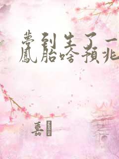 梦到生了一对龙凤胎啥预兆