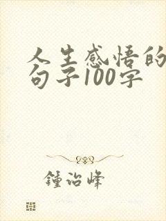 人生感悟的经典句子100字