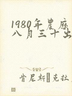1980年农历八月三十出生人命运