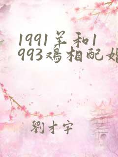 1991羊和1993鸡相配婚姻如何