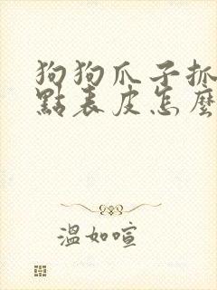 狗狗爪子抓破了点表皮怎么办