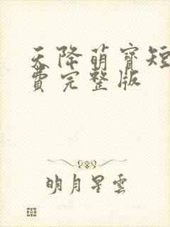 天降萌宝短剧免费完整版