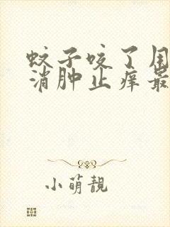 蚊子咬了用什么消肿止痒最快