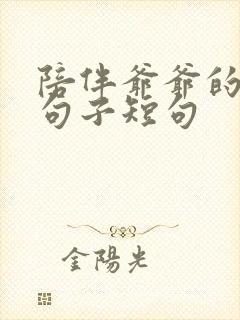 陪伴爷爷的温暖句子短句