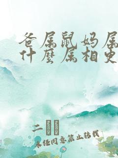 爸属鼠妈属牛生什么属相更好