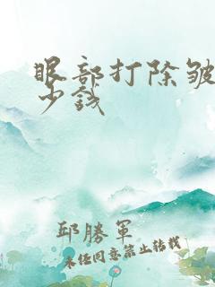 眼部打除皱针多少钱