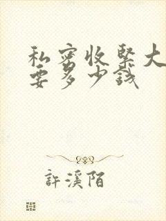 私密收紧大概需要多少钱