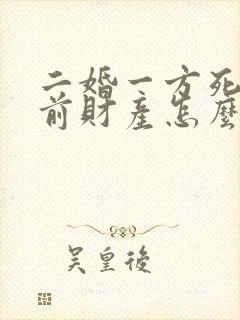 二婚一方死亡婚前财产怎么分