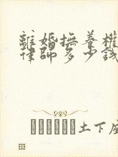 离婚抚养权纠纷律师多少钱