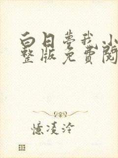 白日梦我小说完整版免费阅读