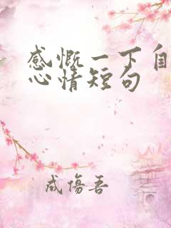 感慨一下自己的心情短句