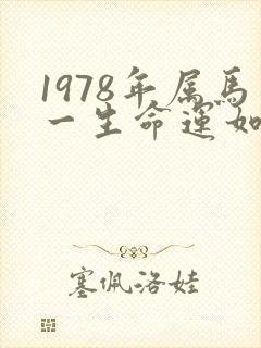 1978年属马一生命运如何