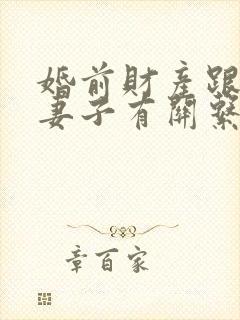 婚前财产跟二婚妻子有关系吗