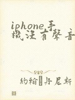iphone手机没有声音的原因