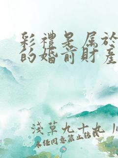 彩礼是属于女方的婚前财产吗