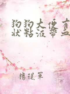 狗狗大便有果冻状粘液带血丝