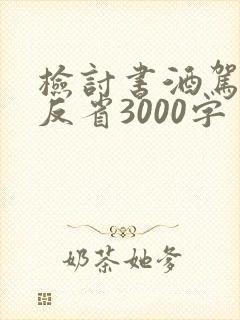 检讨书酒驾自我反省3000字