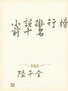 小说排行榜都市前十名