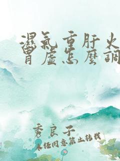 湿气重肝火旺脾胃虚怎么调理