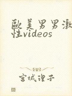 欧美男男激情同性videos