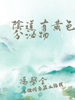 阴道有黄色液体分泌物