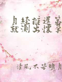 月经推迟第二天就测出怀孕