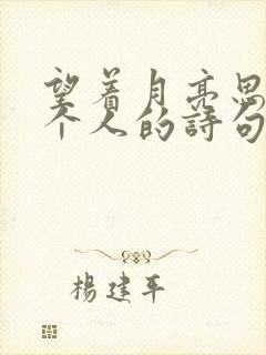 望着月亮思念一个人的诗句